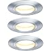 Produktbild Paulmann 93968 LED Einbauleuchte Coin satiniert rund incl 3x7W dimmbar Einbaustrahler Alu gedreht, Satin Spot Alu Einbaulampe 2700K