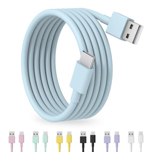 Image of USB to USB C Cable for iPhone 17 16 15 Type C Carplay 5FT USB C Cable Blue | Fast Charging Carplay Cable, USB C Carplay Cord Compatible with iPhone 17 16 15