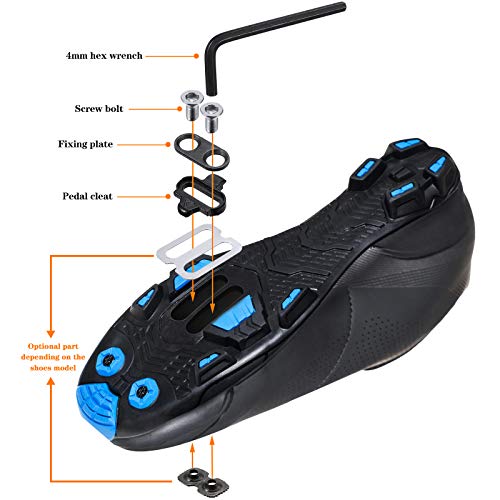 image for Hotop Bike Cleats Compatible with Shimano MTB SPD Pedals (SH51) for Me