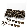 Jiozermi 300 Pcs Bronze Upholstery Tacks, 7/16'' Round Head Diameter Upholstery Nails Furniture Nails Sofa Decorative Nail Push Pins for Furniture and DIY Decorative