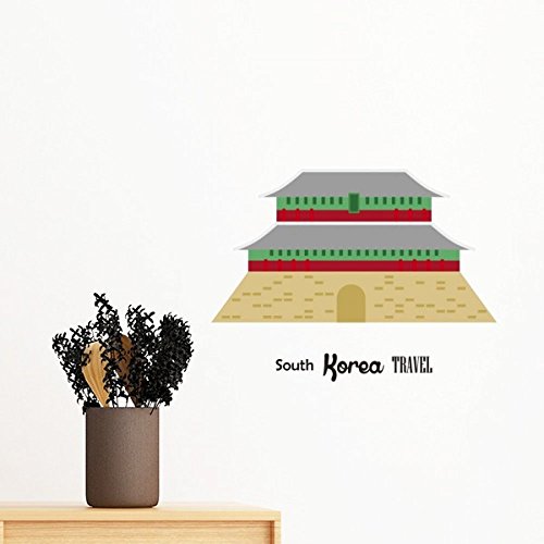 Sticker mural Corée du Sud amovible 100cm pour décorer sans abîmer les murs de la chambre