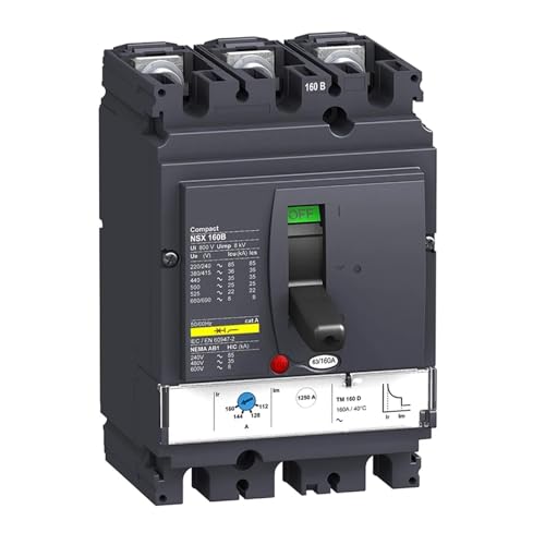 Disjoncteur LV430313 NSX160B TMD 80A 3p3d Schneider pour protection triphasée