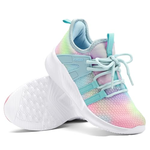 runside girls tennis shoes lightweight sports kids sneakers lace-up for runningwalking toddlerlittle kidbig kid