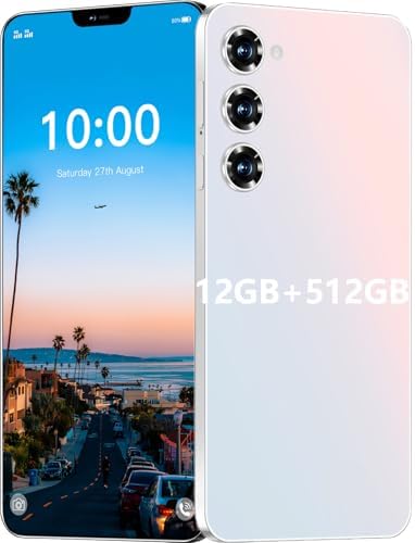 Echoamo 12GB+512GB Storage Unlocked Phone 5G Dual SIM (White)