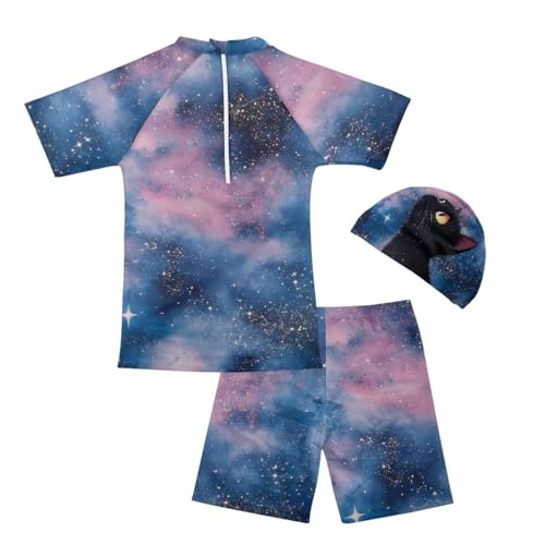 Girl 3-Piece Swimsuit Summer Swim Shirt Set2