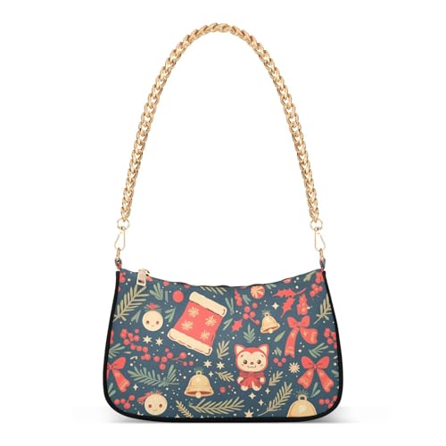 Sac à main en cuir de qualité au motif de Noël chic et tendance pour femme