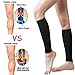 Unisex Compression Socks Sleeves for Calf Leg Support - Graduated Compression for Varicose Veins, Nurses, Runners - Breathable Spandex Material, Fatigue - - Black XL