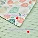 DuShow Leaf Baby Blanket for Girls - Ultra Soft Double Layer Minky Blanket with Dotted Backing, Lightweight Receiving Swaddle for Newborns & Toddlers, Nursery, Stroller, Carseat-30x40 Inches