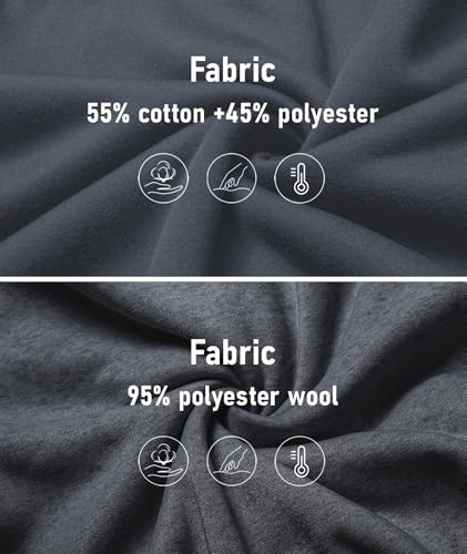 Image of SCODI Hoodies for Men Heavyweight Fleece Sweatshirt - Full Zip Up Thick Sherpa Lined Hooded Sweatshirts