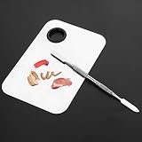 Witbicg Paleta do mieszania makijażu, szpatułka do palety ze stali nierdzewnej, kosmetyczna szpatułka do nail art, cieni do powiek, rzęs, makijażu, profesjonalne mieszanie pigmentów, lekka, łatwa do