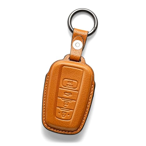 Image of for Toyota Key fob Cover Leather car Key case Avalon Camry TRD Corolla Highlander Prius Prime RAV4 Prime CHR Accessories