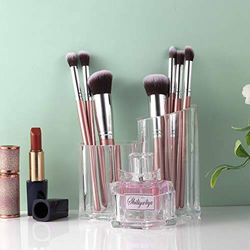 Preisvergleich Produktbild ZWOOS Kosmetik Organizer, Schminkpinsel Aufbewahrung Make Up Aufbewahrung Pinselhalter Kosmetik Make Up Cosmetics Lipsticks Make-up-Organizer