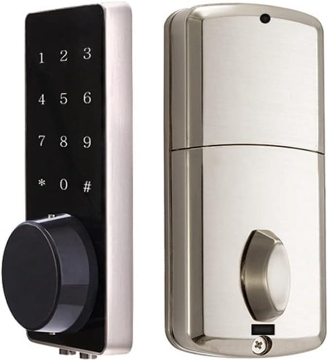Smart Door Lock Keyless Password Electrics Door Lock Touch Screen Keypad Auto IC Card Mechanical Key Lock