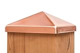 Solid Copper 4x4 Pyramid Post Cap (3 1/2
