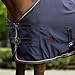 Equinavia Vind Lightweight Stable Blanket for Horses | No Fill Sheet with Wither Relief - Navy - 82 in