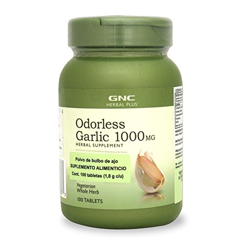 Proteínas, GNC, Herbal Plus, Polvo de Bulbo de Ajo 1000 mg, 100 Tabletas