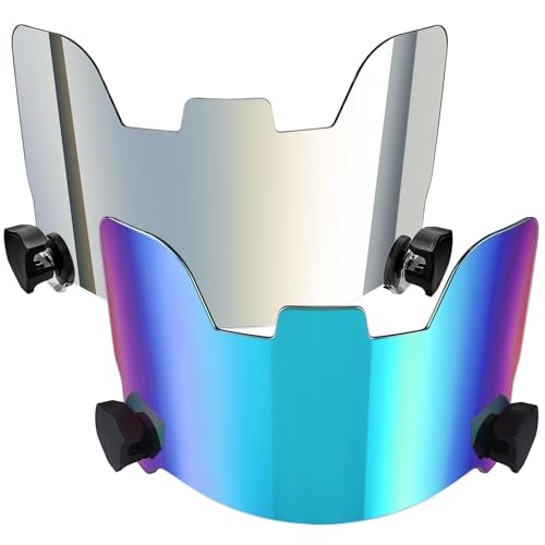 Xuhal 2 Pcs Football Visor for Youth Adult Football Helmet Visor Lacrosse Helmet Eye Shield Eye Protection for Sport