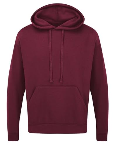 COOZO Unisex Pullover Hoodie for Everyday Wear - Burgundy - 5XL