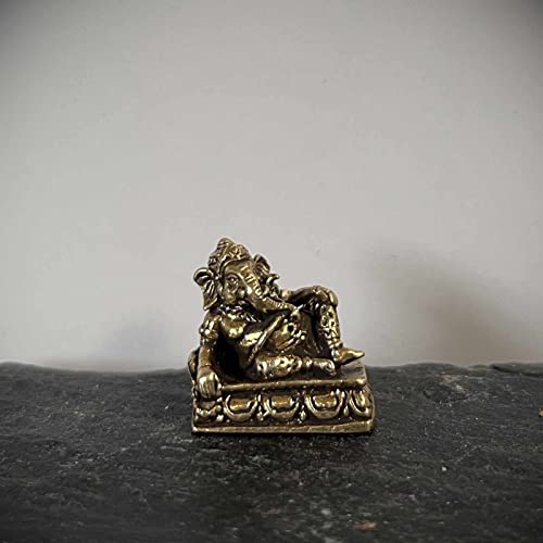 Asien Lifestyle Mini figurine Ganesha en bronze sculpture 1,8 cm éléphants Dieu