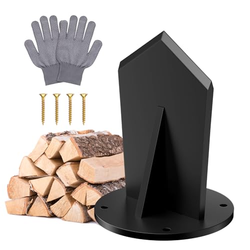 PAHTTO Holzspalter manuell robuster Anzündholz Spalter aus Kohlenstoffstahl Spalter Holz Wood Splitter Handholzspalter Anzündholz Spalten Werkzeug für Outdoor & Indoor - inkl. Handschuhe