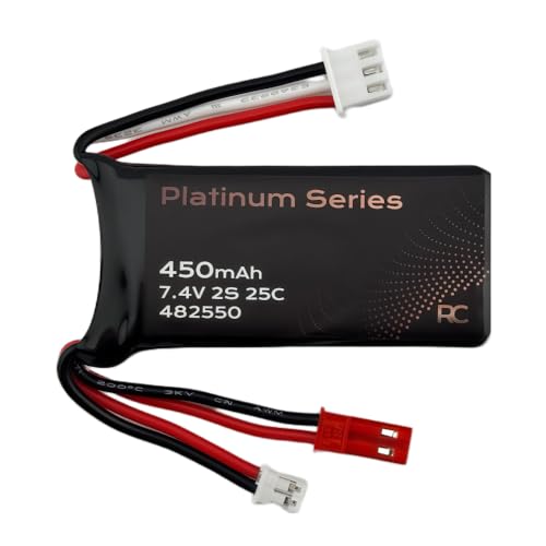 7.4V 450mAh LiPo Battery 2S 25C with JST & PH2.0