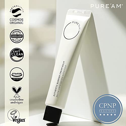 Pure’am - Authentic Barrier Repair Cream, Korean Skin Care, Face Cream For Dry Skin, Hydrating Face Moisturizer With Vegan Ceramide, Day & Night Cream For Women, Vegan Barrier Cream, 2.5 Fl Oz, 75 Ml #TOP5
