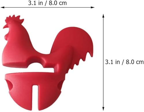 Miniatura 4 de Cabilock 2 piezas de silicona para olla de gallo, herramienta de cocina para hervir sobre prevención, diseño creativo para cocinar en casa, fácil de