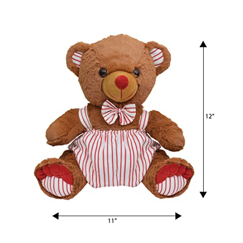 Image of Ultra 12 inch Cuddly Dungry Teddy Bear Fully Stuffed Soft Plush Toy for Kids in Brown Animal Toy Gift Birthday Anniversary Christmas Diwali Home Decore