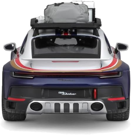 Bburago - 1/24 Racing - 2023 Porsche 911 Dakar - New 2024: Metal Racing Vehicle - Interior Details - Opening Doors and Hood - Scale 1/24., B18-28029