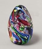 Glass Eye Studio Festival Egg Paperweight 2.5"