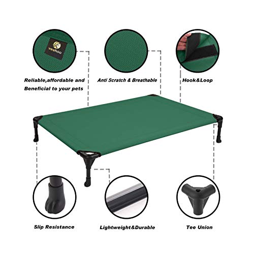 Veehoo Cooling Elevated Dog Bed, Portable Raised Pet Cot with Washable & Breathable Mesh, No-Slip Rubber Feet for Indoor… - Image 3