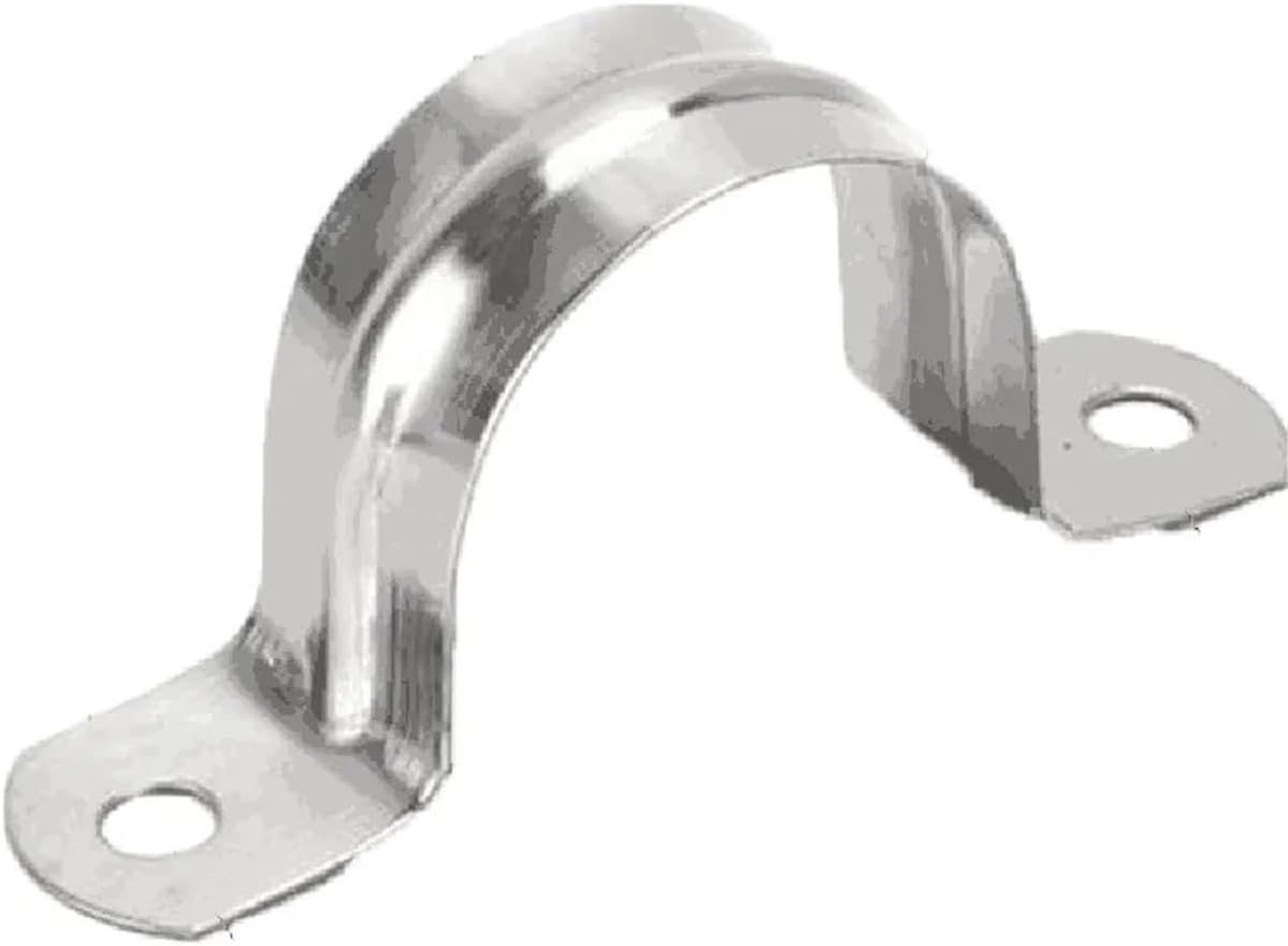 Conduit Clamps 100pcs Stainless Steel U-shaped Buckle Card Saddle Fixed Water Pipe Clamp(12mm)