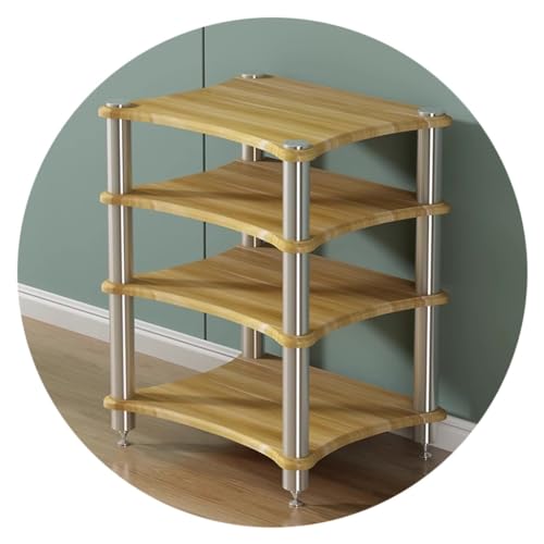 Support pour enceintes et platine vinyle meuble HiFi 4 niveaux - 2