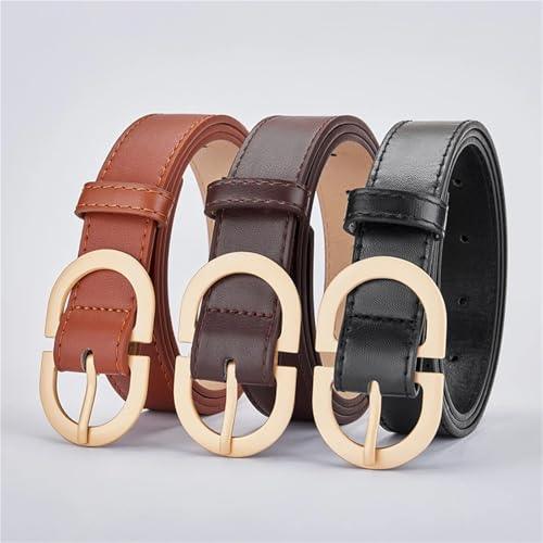 105cm Female Fashion Belt Simple Metal Buckle Belt for Women Black Suit Jeans Clothing Accessories3