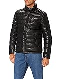 giubbotti blauer uomo usati pelle non lavare Blauer Pelle Capo Spalla Imbottito Giacchetta, 999 Nero, 3XL Uomo