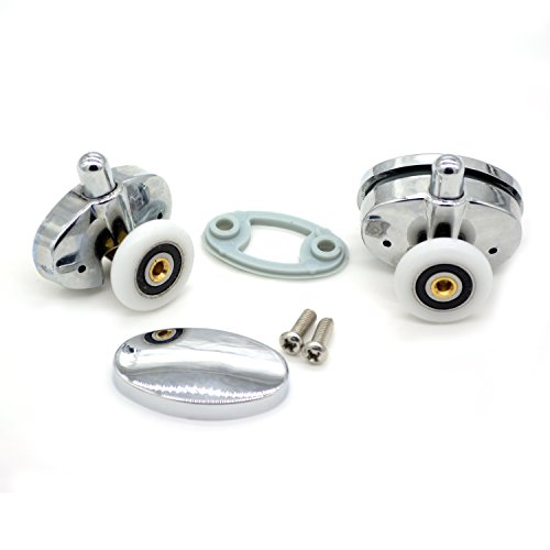 Image of Set of 4 New Oval Singel Wheel Shower Door Rollers 23mm