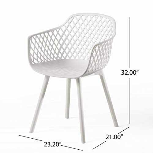 Christopher Knight Home Richard Outdoor Modern Dining Chair (Set Of 2), White #TOP7