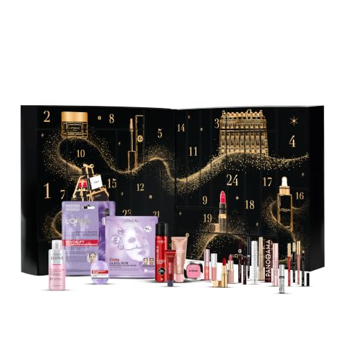 L'Oreal Paris Calendario de Adviento con 24 Productos de Belleza | Descubre 24 productos icónicos de L'Oréal Paris con maquillaje, cuidado facial y capilar para disfrutar cada día