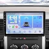 4G+64G Car Stereo for Dodge RAM 1500 Radio 2009-2012: Android 15 Car Radio Upgrade for Dodge Ram 1500 2500 3500, Wireless/Wire Carplay&Android Auto/Bluetooth/WiFi/GPS/FM SWC/Backup Camera