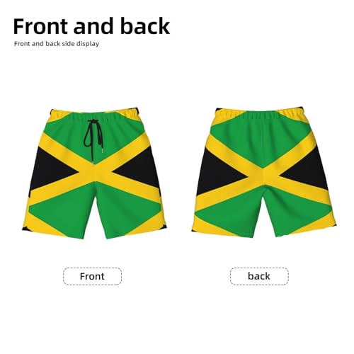 Jamaica Flag Youth Beach Pants, Soft and Breathable, with Drawstring Waist, Suitable for Sports and Leisure.2