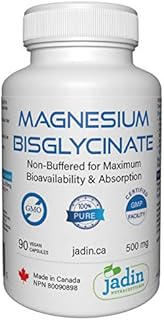 Magnesium Bisglycinate 500 mg – Pure – No Fillers – Non Buffered –