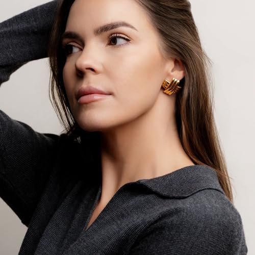 Criss-Cross X Statement Earrings - Image 3