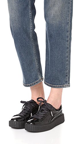 PUMA PUMA Women's Fenty x Cracked Creeper Sneakers, Black Black, 8.5 B(M) US
