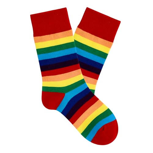 Image of American Trends Womens Novelty Striped Crew Socks Athletic Vintage Slouch Mid Calf Tube Socks
