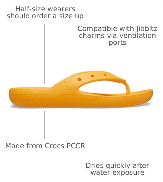 Image of Crocs Unisex Adult Classic V2 Flip Flops