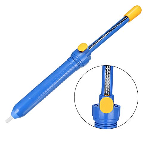 Image of uxcell Desoldering Pump 13.2 Inches 33.5cm Manual Vacuum Solder Sucker Removal Hand Tool Plastic Blue 2pcs