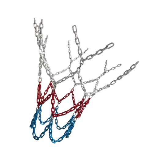KOMBIUDA Practical Home Outdoor Basketball Nets Blue Chain 3 Colors Basketball Hoop Accessory