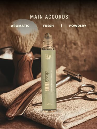 Image of EM5 Barbershop Concentrated Perfume Roll-On for Men | Clean, Fresh & Timeless Fragrance | Classic Everyday Scent | 100% Alcohol Free | Strong & Long Lasting Perfume Roll On | 10 ml