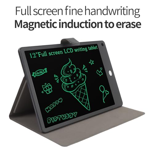 Tableta de escritura LCD Ejoyous de 12" portátil con pantalla borrable para notas 5