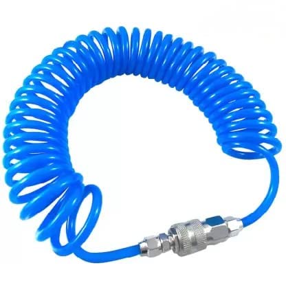 MEDBUDDY Heavy Duty Industrial Use Polyurethane Pneumatic 8x5 mm Air Compressor Tubing PU Hose Tube 5-meter recoil with SP20+PP20-1/4 BSP Hose Pipe(5-METER)